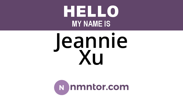 Jeannie Xu