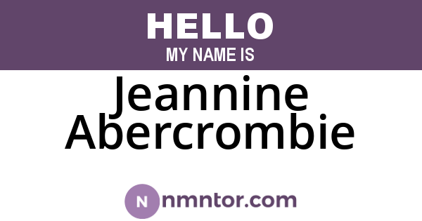 Jeannine Abercrombie