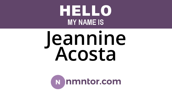 Jeannine Acosta