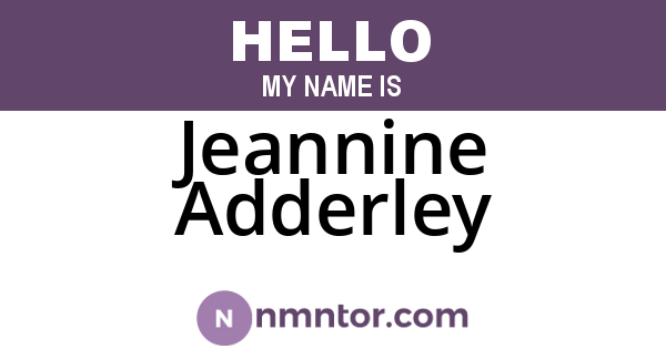 Jeannine Adderley