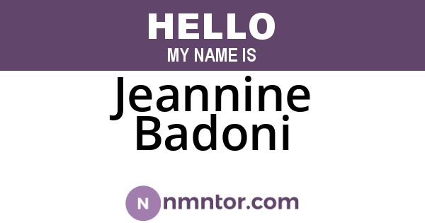 Jeannine Badoni