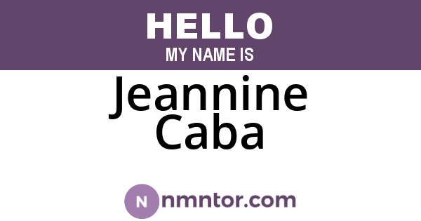 Jeannine Caba