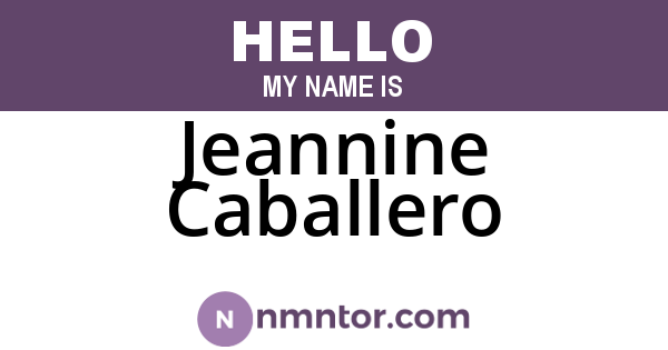 Jeannine Caballero