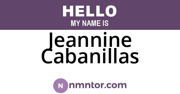 Jeannine Cabanillas