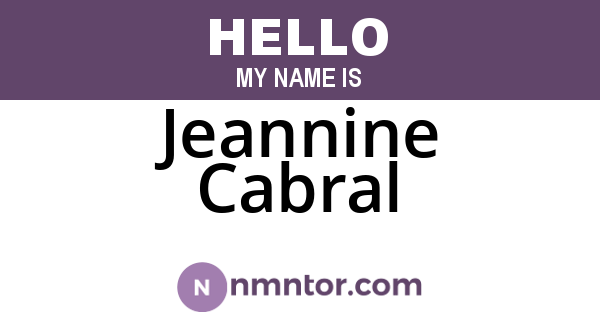 Jeannine Cabral