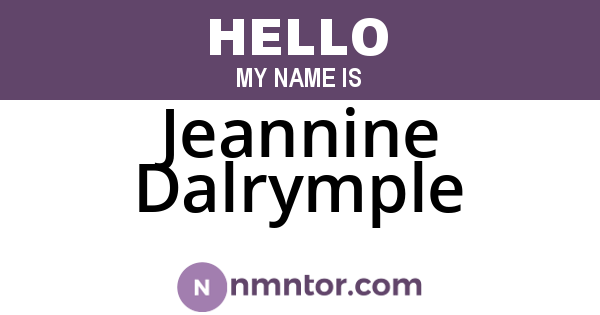 Jeannine Dalrymple