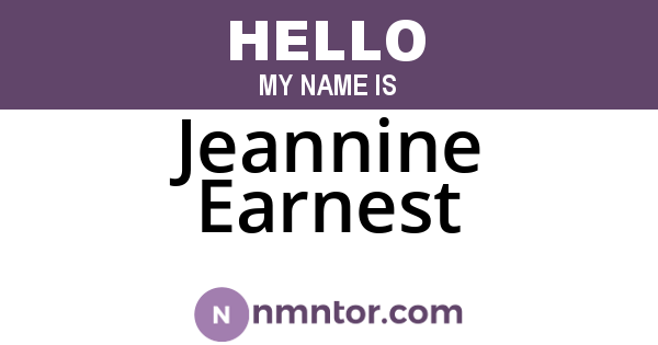 Jeannine Earnest