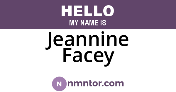 Jeannine Facey