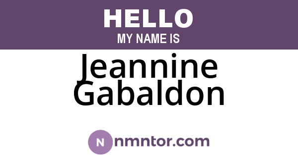 Jeannine Gabaldon