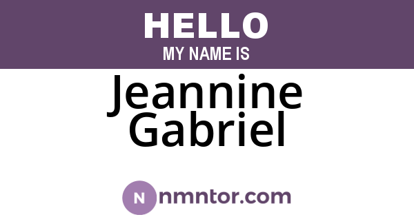 Jeannine Gabriel