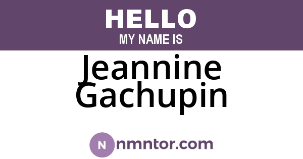 Jeannine Gachupin