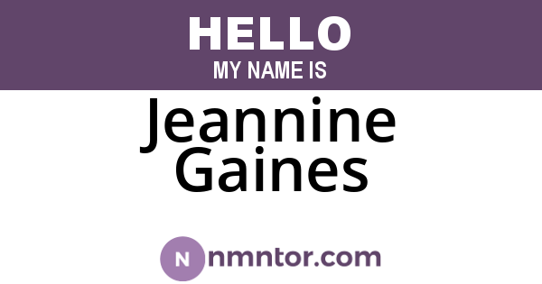 Jeannine Gaines