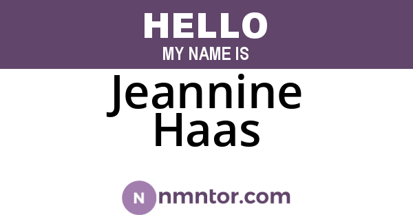 Jeannine Haas