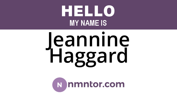 Jeannine Haggard