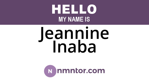 Jeannine Inaba
