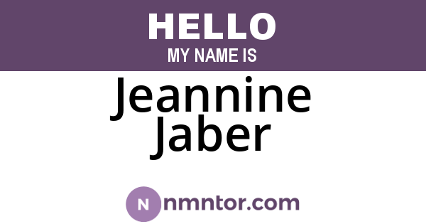 Jeannine Jaber