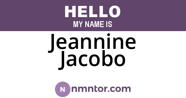Jeannine Jacobo