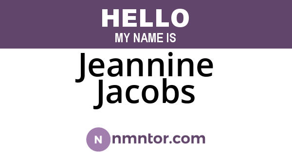 Jeannine Jacobs