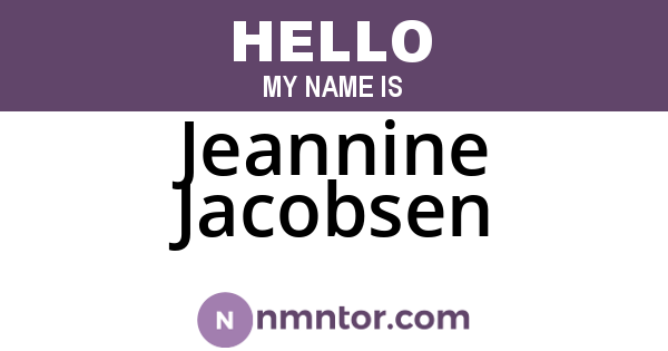 Jeannine Jacobsen