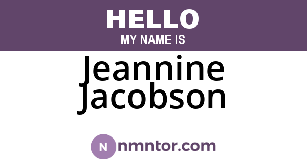 Jeannine Jacobson