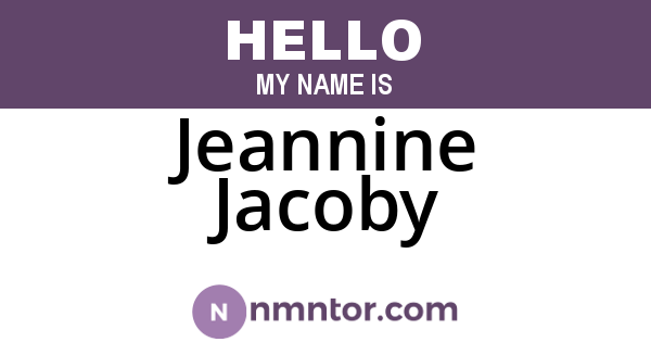 Jeannine Jacoby