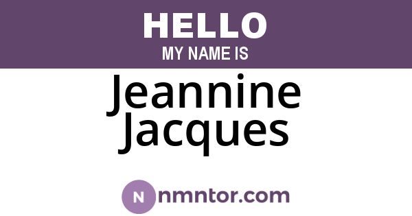 Jeannine Jacques