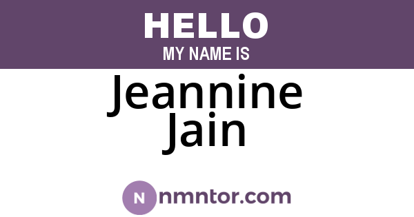 Jeannine Jain