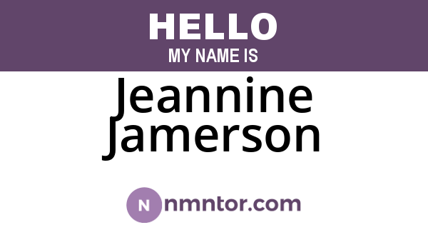 Jeannine Jamerson