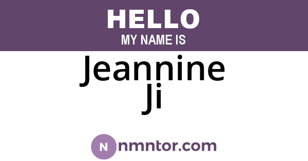 Jeannine Ji