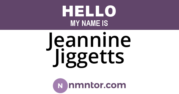 Jeannine Jiggetts