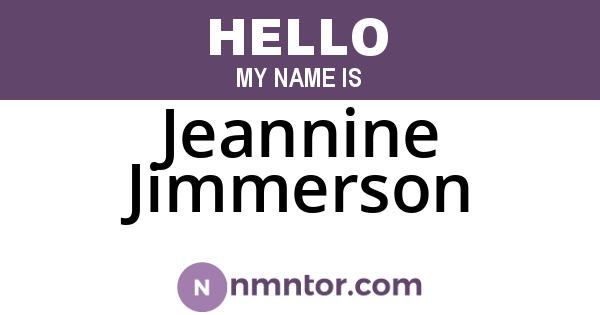 Jeannine Jimmerson