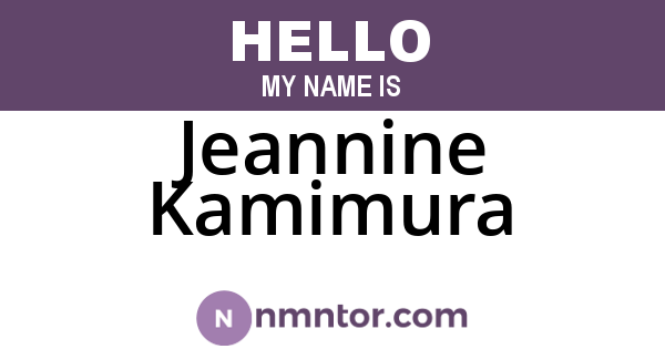 Jeannine Kamimura