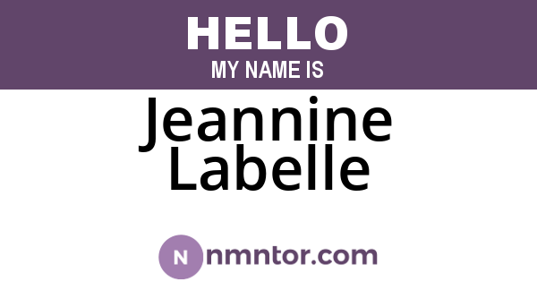 Jeannine Labelle