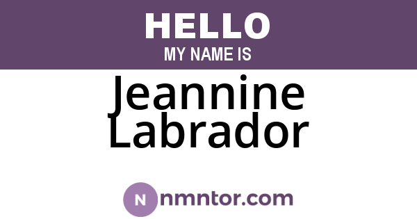 Jeannine Labrador