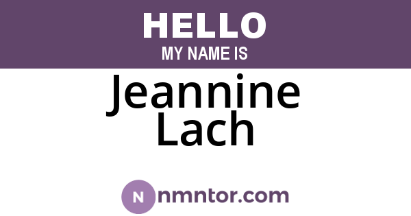 Jeannine Lach