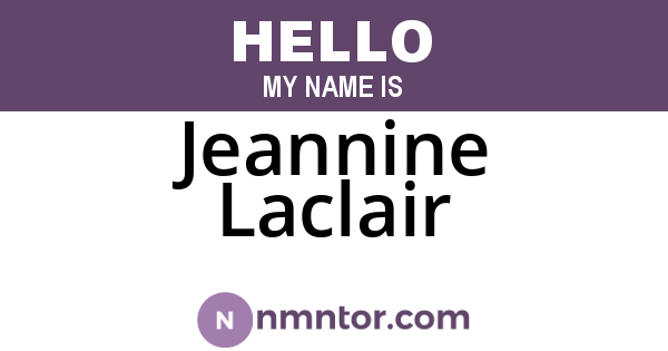 Jeannine Laclair