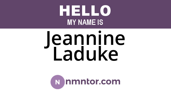 Jeannine Laduke