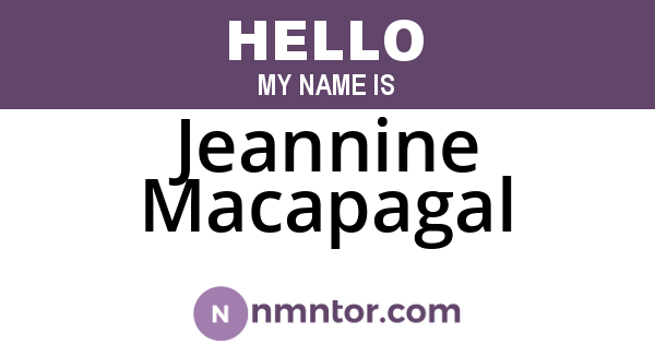 Jeannine Macapagal