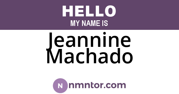 Jeannine Machado