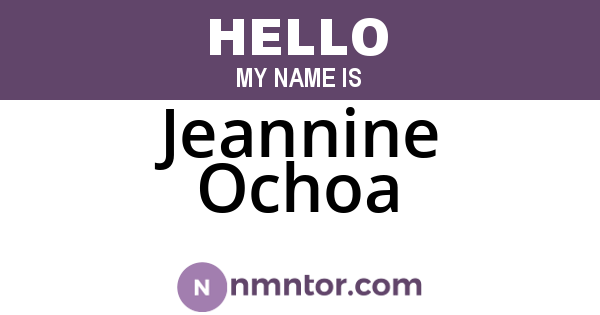 Jeannine Ochoa