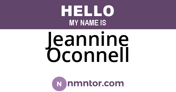Jeannine Oconnell