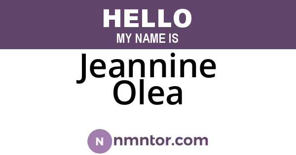 Jeannine Olea