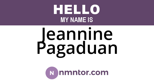 Jeannine Pagaduan