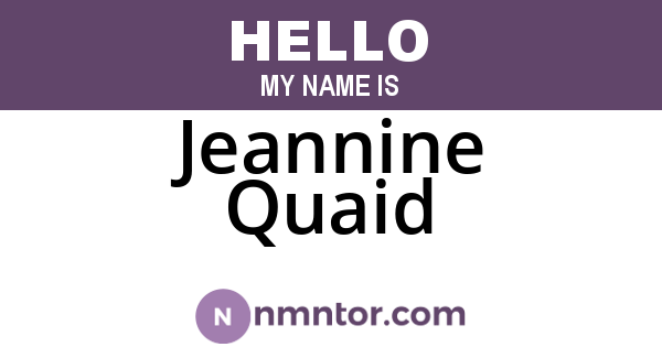 Jeannine Quaid