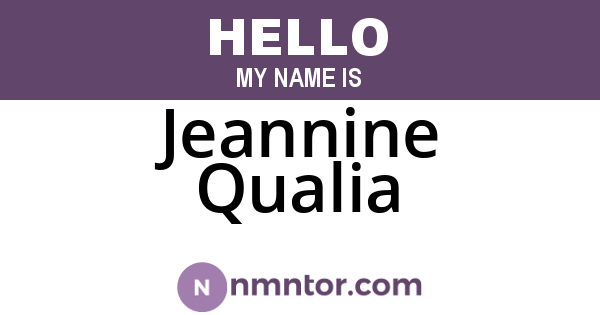 Jeannine Qualia