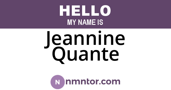 Jeannine Quante