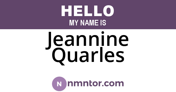 Jeannine Quarles