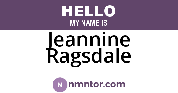 Jeannine Ragsdale
