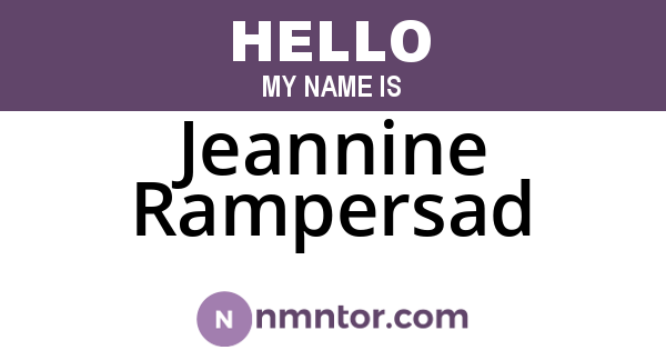 Jeannine Rampersad