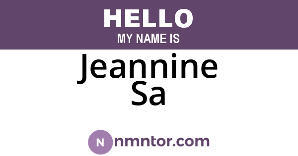 Jeannine Sa